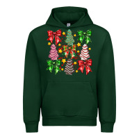 Forest Green Christmas Cake Bow Urban Hoodie - CowhideDigitalArt