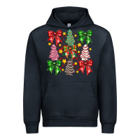 Navy Christmas Cake Bow Urban Hoodie - CowhideDigitalArt