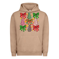 Pigment Burro Christmas Cake Bow Urban Hoodie - CowhideDigitalArt