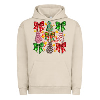 Pigment French Oak Christmas Cake Bow Urban Hoodie - CowhideDigitalArt