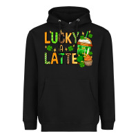 Black St. Patrick's Lucky a latte Heavyweight Hoodie - OliviaCreatesArt