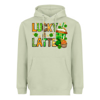 Matcha St. Patrick's Lucky a latte Heavyweight Hoodie - OliviaCreatesArt
