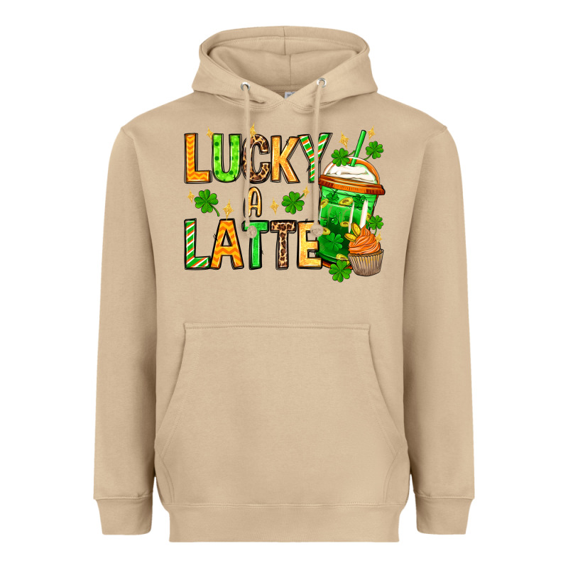 St. Patrick's Lucky A Latte Heavyweight Hoodie by OliviaCreatesArt | Teevron