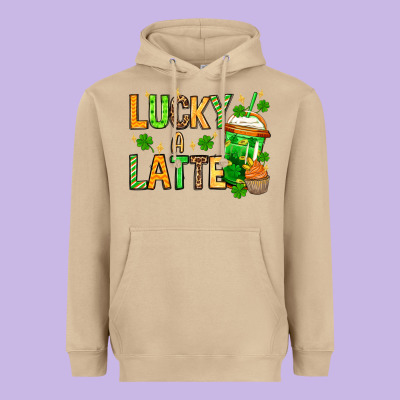 St. Patrick's Lucky A Latte Heavyweight Hoodie Designed By Oliviacreatesart
