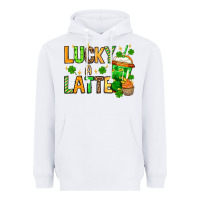 White St. Patrick's Lucky a latte Heavyweight Hoodie - OliviaCreatesArt