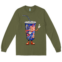 Army Green 4th of july coca Long Sleeve Tee - BarkalooDesign