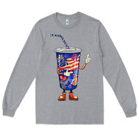 Heather Grey 4th of july coca Long Sleeve Tee - BarkalooDesign