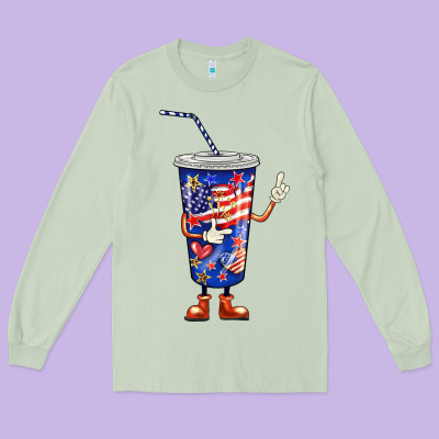 4th Of July Coca Long Sleeve Tee Designed By Barkaloodesign