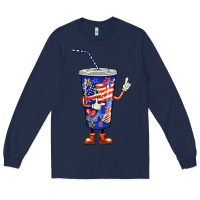 Navy 4th of july coca Long Sleeve Tee - BarkalooDesign