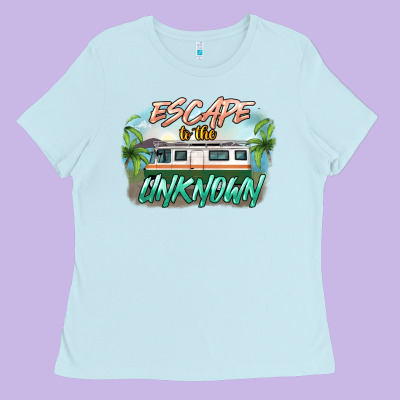 Escape To The Unknown Ladies Tee Designed By Nancycooperartshop