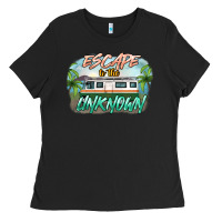 Black escape to the unknown Ladies Tee - NancyCooperArtShop