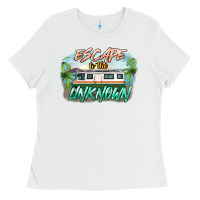 White escape to the unknown Ladies Tee - NancyCooperArtShop