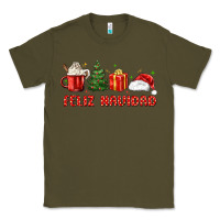 Army Green feliz navidad Classic Tee - MaliasSmallBusiness