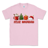 Bubblegum Pink feliz navidad Classic Tee - MaliasSmallBusiness
