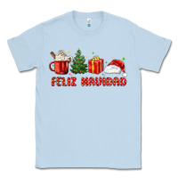 Dusty Blue feliz navidad Classic Tee - MaliasSmallBusiness