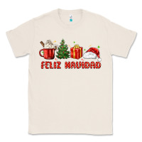 Natural feliz navidad Classic Tee - MaliasSmallBusiness