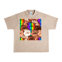 French Oak Pride lgbtq fists seamless pattern Urban Heavy Tee - BundleAndBundleShop