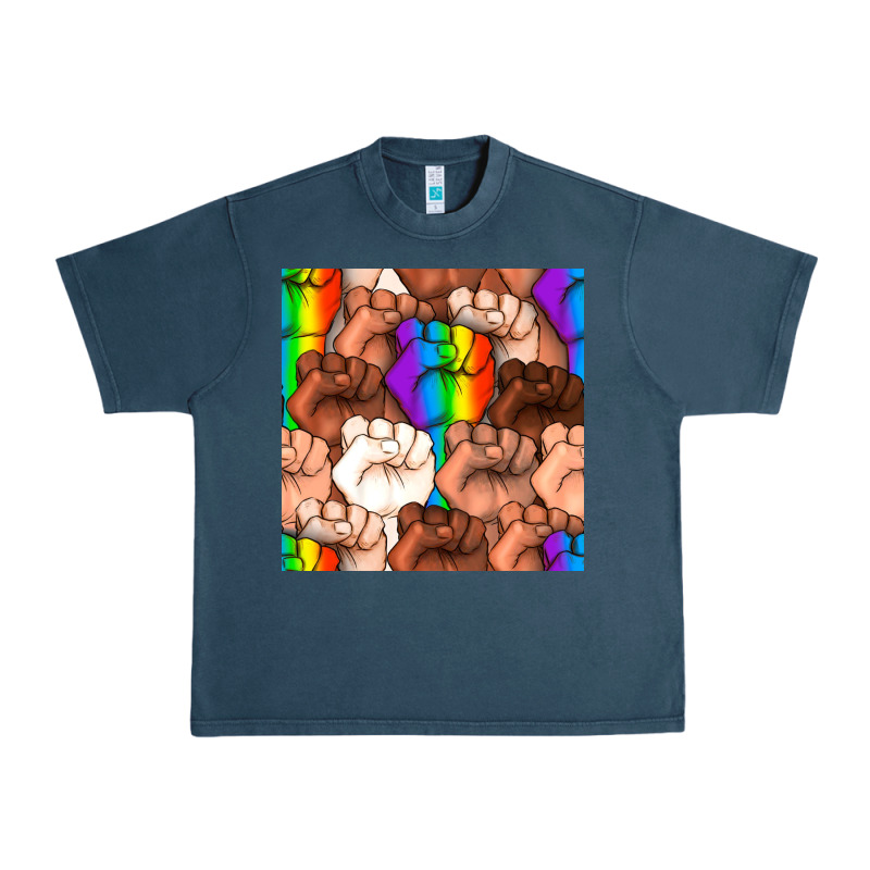 Pride Lgbtq Fists Seamless Pattern Urban Heavy Tee by BundleAndBundleShop | Teevron