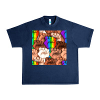 Navy Pride lgbtq fists seamless pattern Urban Heavy Tee - BundleAndBundleShop
