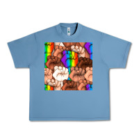 Pebble Blue Pride lgbtq fists seamless pattern Urban Heavy Tee - BundleAndBundleShop