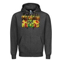 Charcoal Heather made with melanin and magic Zipper Hoodie - CowGirlArtShop