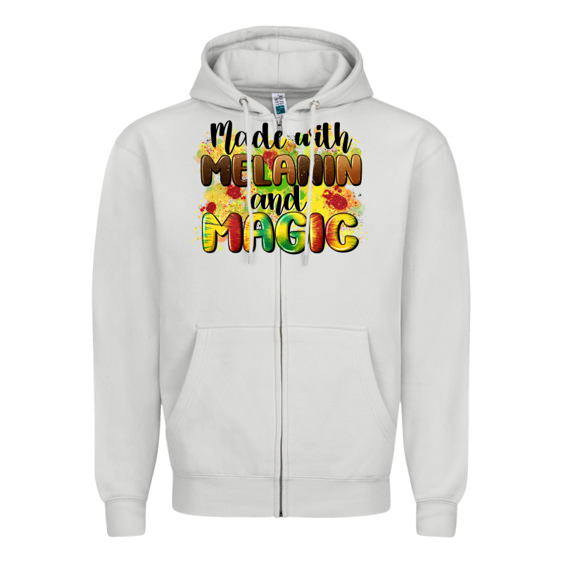 Made With Melanin And Magic Zipper Hoodie by CowGirlArtShop | Teevron