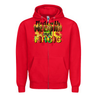 Red made with melanin and magic Zipper Hoodie - CowGirlArtShop