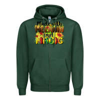 Sports Green made with melanin and magic Zipper Hoodie - CowGirlArtShop