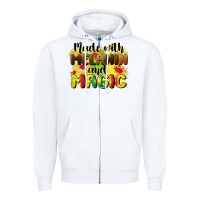 White made with melanin and magic Zipper Hoodie - CowGirlArtShop