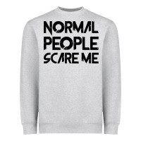 Heather Grey Normal People Scare Me Heavyweight Sweatshirt - Bettercallsaul