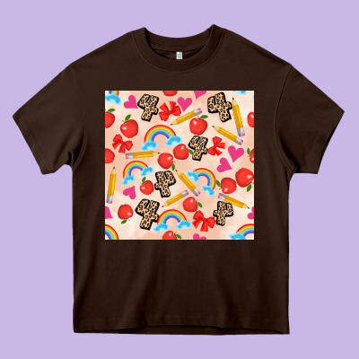 Back To School Seamless Pattern 4 (3600x3600) Heavy Core Tee Designed By Adodesignshop