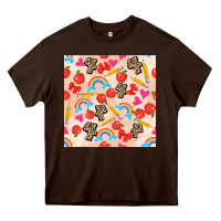 Chocolate Brown back to school seamless pattern 4 (3600x3600) Heavy Core Tee - AdoDesignShop