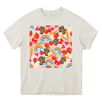 Cream back to school seamless pattern 4 (3600x3600) Heavy Core Tee - AdoDesignShop