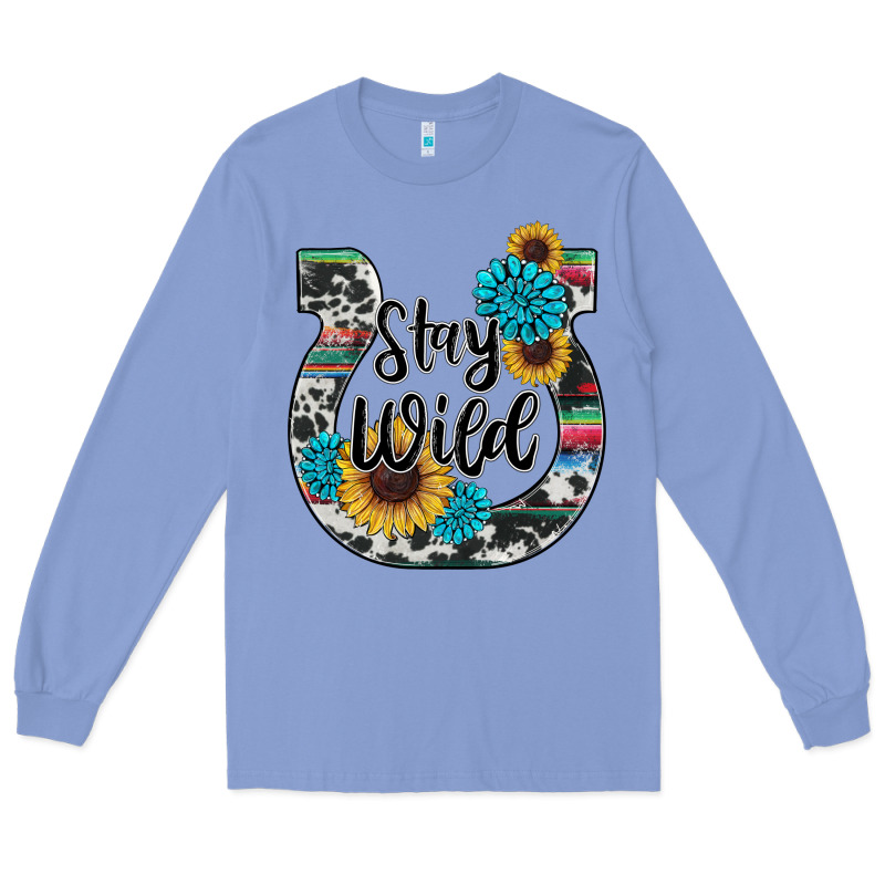 Western Stay Wild Horsesho Long Sleeve Tee by RanaPortraitStore | Teevron