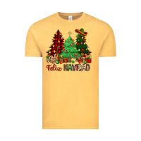 Vintage Mustard Feliz Navidad Vintage Tee - NancyCooperArtShop