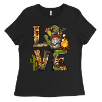 Black love camping gnome Ladies Tee - BarkalooDesign