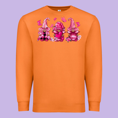 Breast Cancer Gnomies Premium Sweatshirt Designed By Fadigitalartstudio