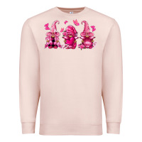 Pale Pink breast cancer gnomies Premium Sweatshirt - FaDigitalArtStudio