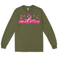 Army Green breast cancer american football Long Sleeve Tee - Jasminsmagicworld
