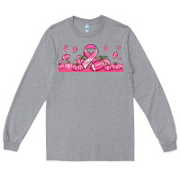 Heather Grey breast cancer american football Long Sleeve Tee - Jasminsmagicworld