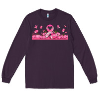 Plum breast cancer american football Long Sleeve Tee - Jasminsmagicworld