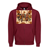 Burgundy melanin Zipper Hoodie - CowGirlArtShop