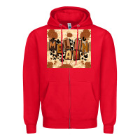 Red melanin Zipper Hoodie - CowGirlArtShop
