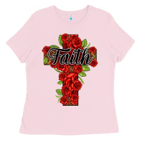 Faith Floral Cross Ladies Tee | Teevron