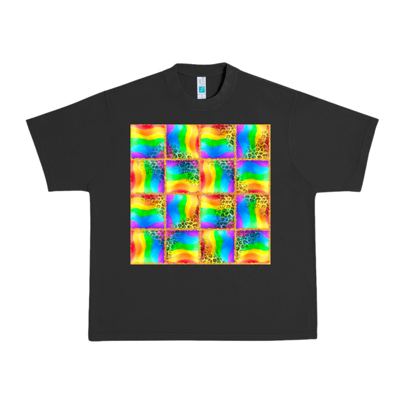 Pride Lgbtq Flag And Leopard With Glitter Seamless Urban Heavy Tee by BundleAndBundleShop | Teevron