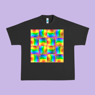 Pride Lgbtq Flag And Leopard With Glitter Seamless Urban Heavy Tee Designed By Bundleandbundleshop