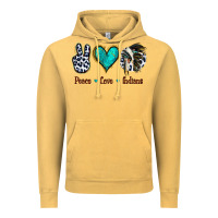 Vintage Mustard Peace Love Indians Vintage Hoodie - Jasminsmagicworld
