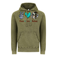 Vintage Olive Peace Love Indians Vintage Hoodie - Jasminsmagicworld