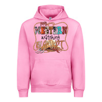 Fuchsia Pink My Western Watching Blanket Urban Hoodie - CowhideDigitalArt