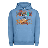Pigment Pebble Blue My Western Watching Blanket Urban Hoodie - CowhideDigitalArt
